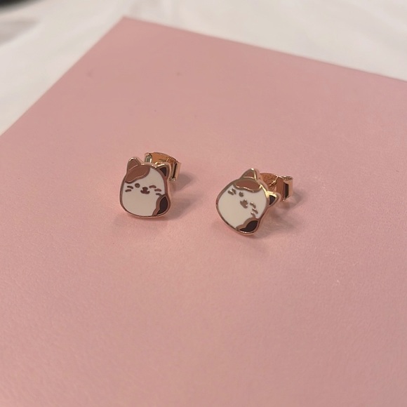 Squishmallows Jewelry - COPY - Squishmallows Gold Cameron the Cat earrings Studs